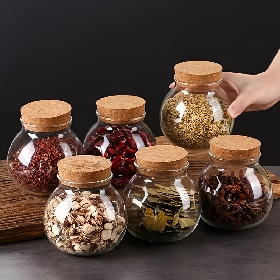 Food Storage Glass Round - علبة تخزين زجاجية شفافة ، وعاء