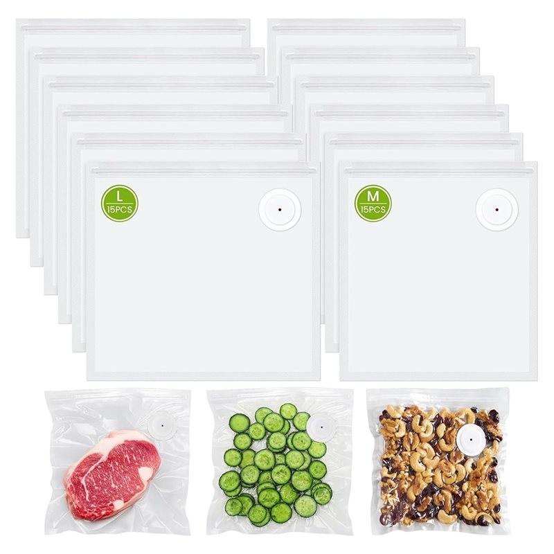 Food Storage Vacuum Seal Bags - أكياس ABUD-فراغات للأغذية، 15 قطعة 8.3