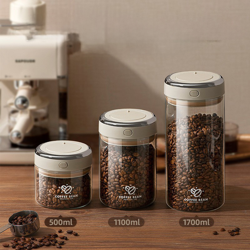 Food Storage Tank - وعاء زجاجي محكم الإغلاق لتخزين القهوة
