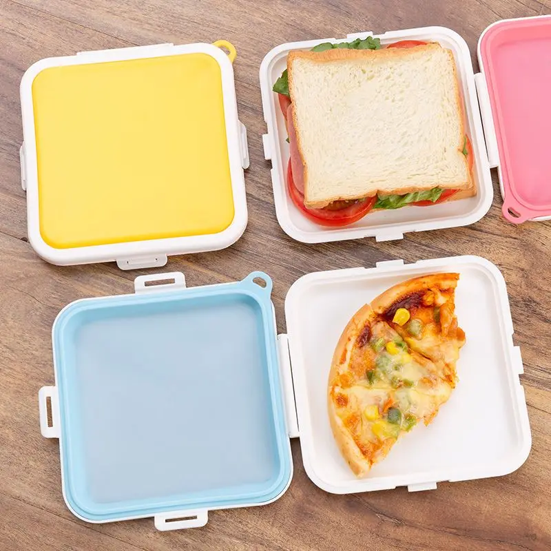 Food Storage Silicone - علبة تخزين محمولة للساندويتشات والتوست من