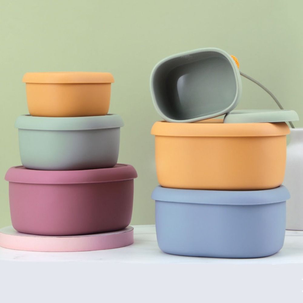 Food Storage Silicone - قابلة لإعادة الاستخدام مع غطاء صندوق