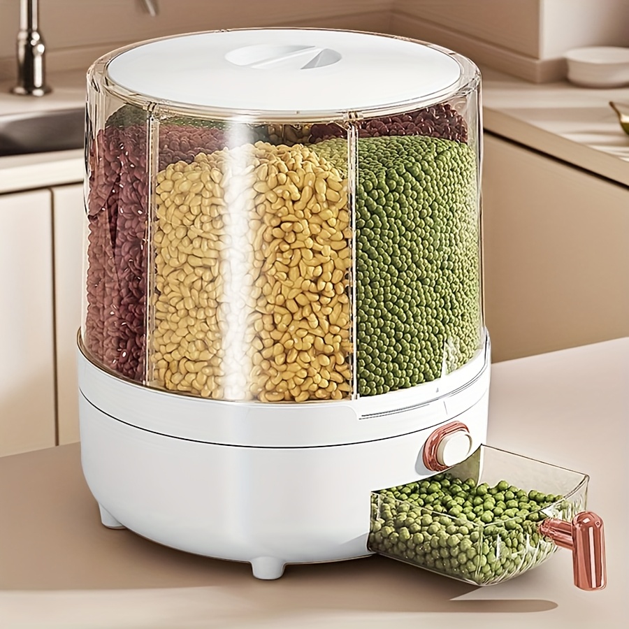 Food Storage For Pantry - 6 أقسام 360 درجة ° حاوية