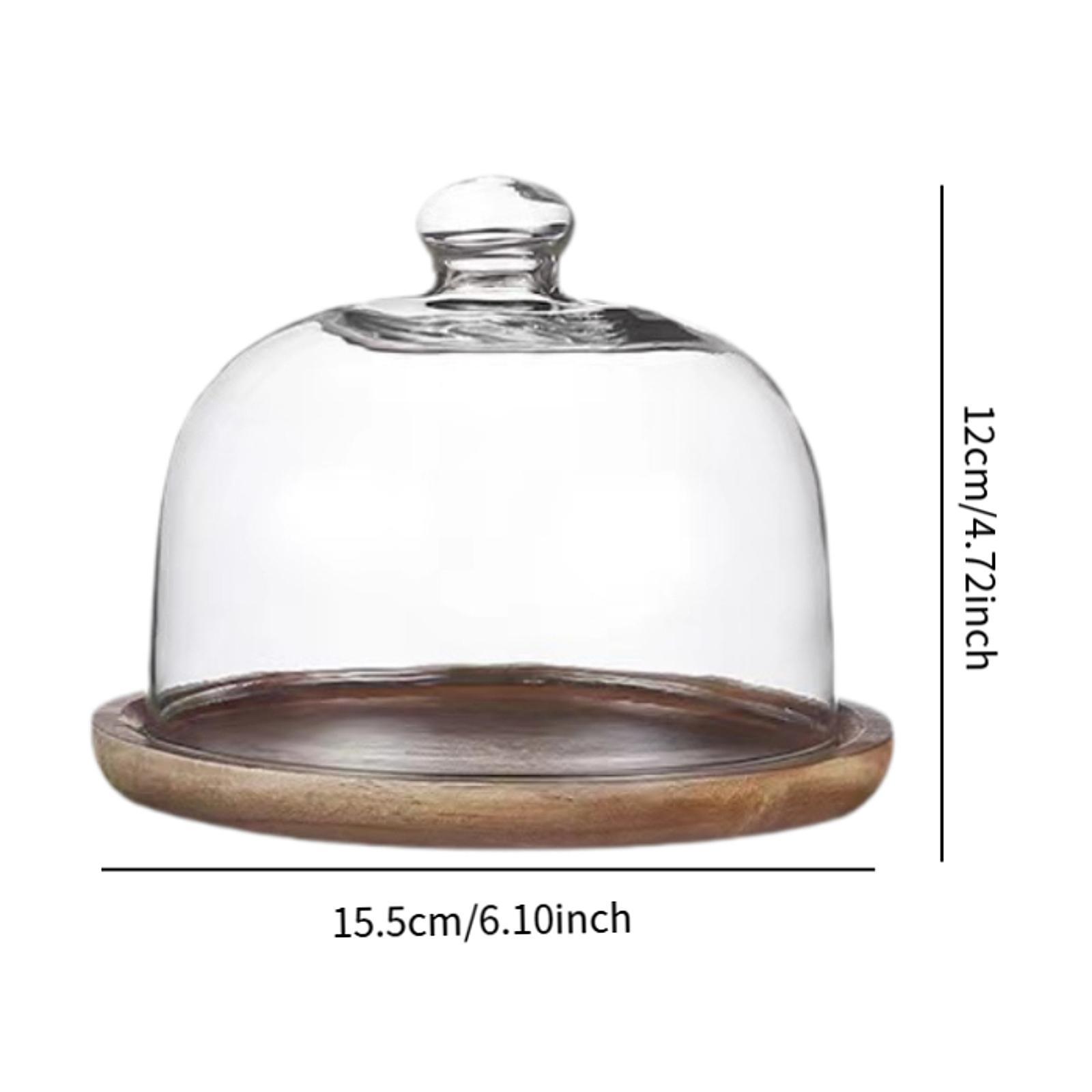 حامل كيك خشبي مع غطاء زجاجي، ص - مراجعة Food Storage Glass Round وسعره