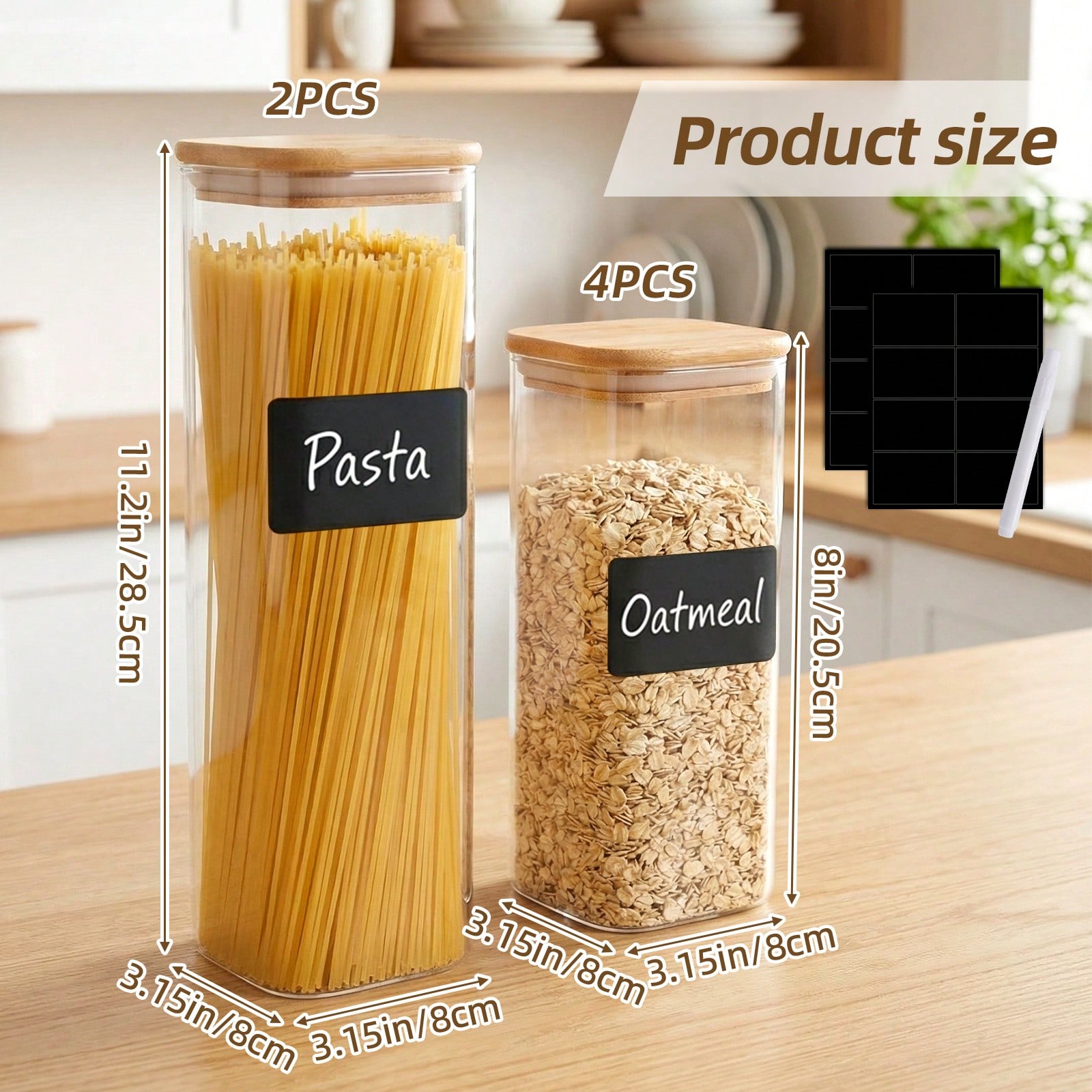 6/12 قطعة من حاويات تخزين الطع - مراجعة Food Storage For Pantry وسعره