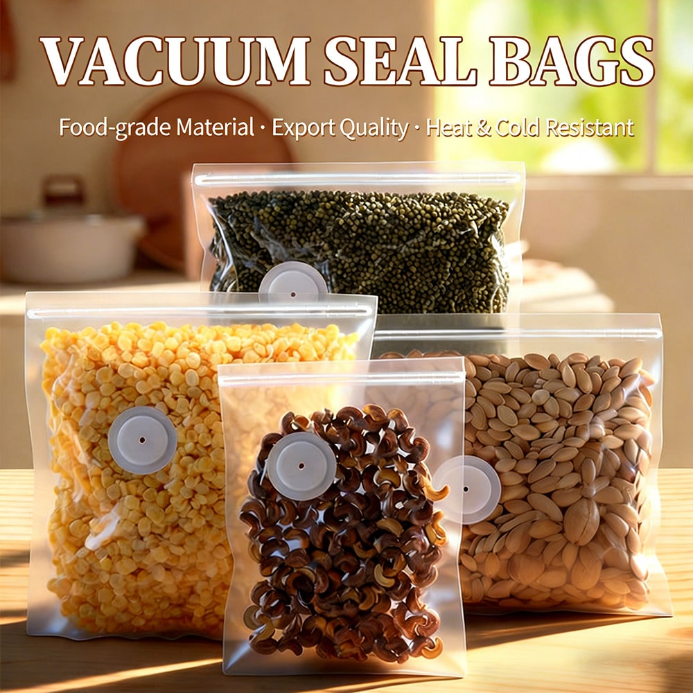 30 قطعة من أكياس التفريغ القاب - مراجعة Food Storage Vacuum Seal Bags وسعره