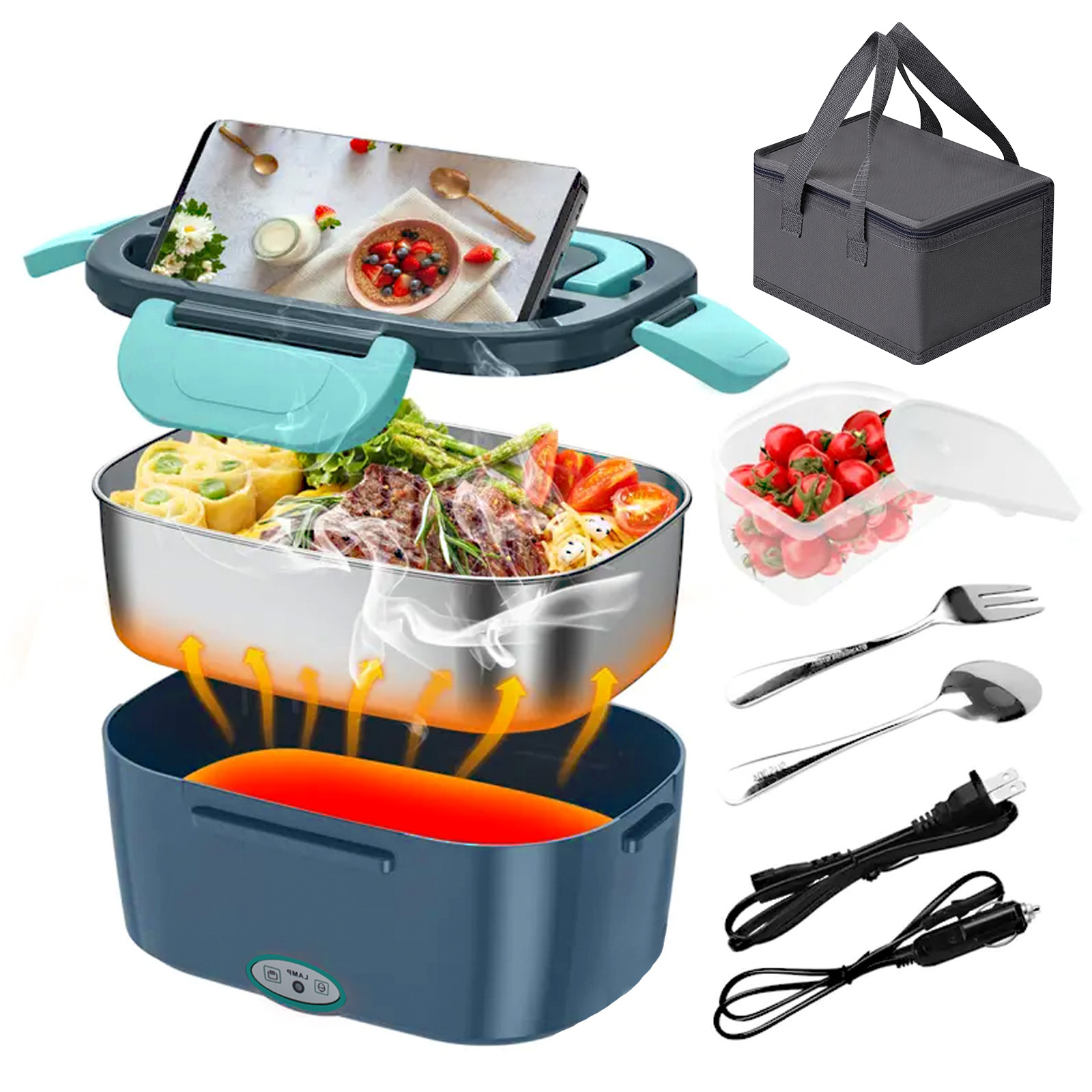 صندوق غداء كهربائي للتسخين بقو - مراجعة Food Storage Warmer وسعره