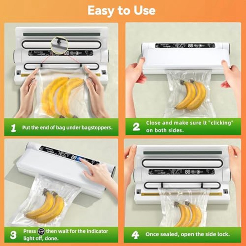 جهاز تفريغ الهواء من الطعام M1 - مراجعة Food Storage Vacuum Seal Bags وسعره