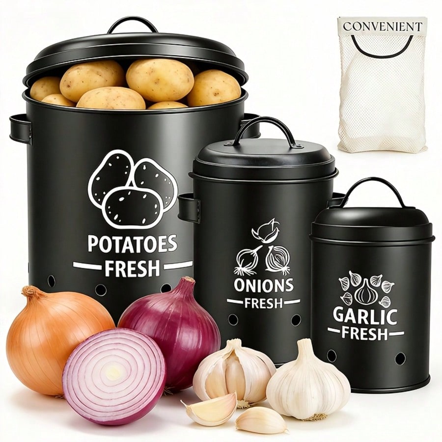 مجموعة صناديق تخزين للبطاطس وا - مراجعة Food Storage Tank وسعره
