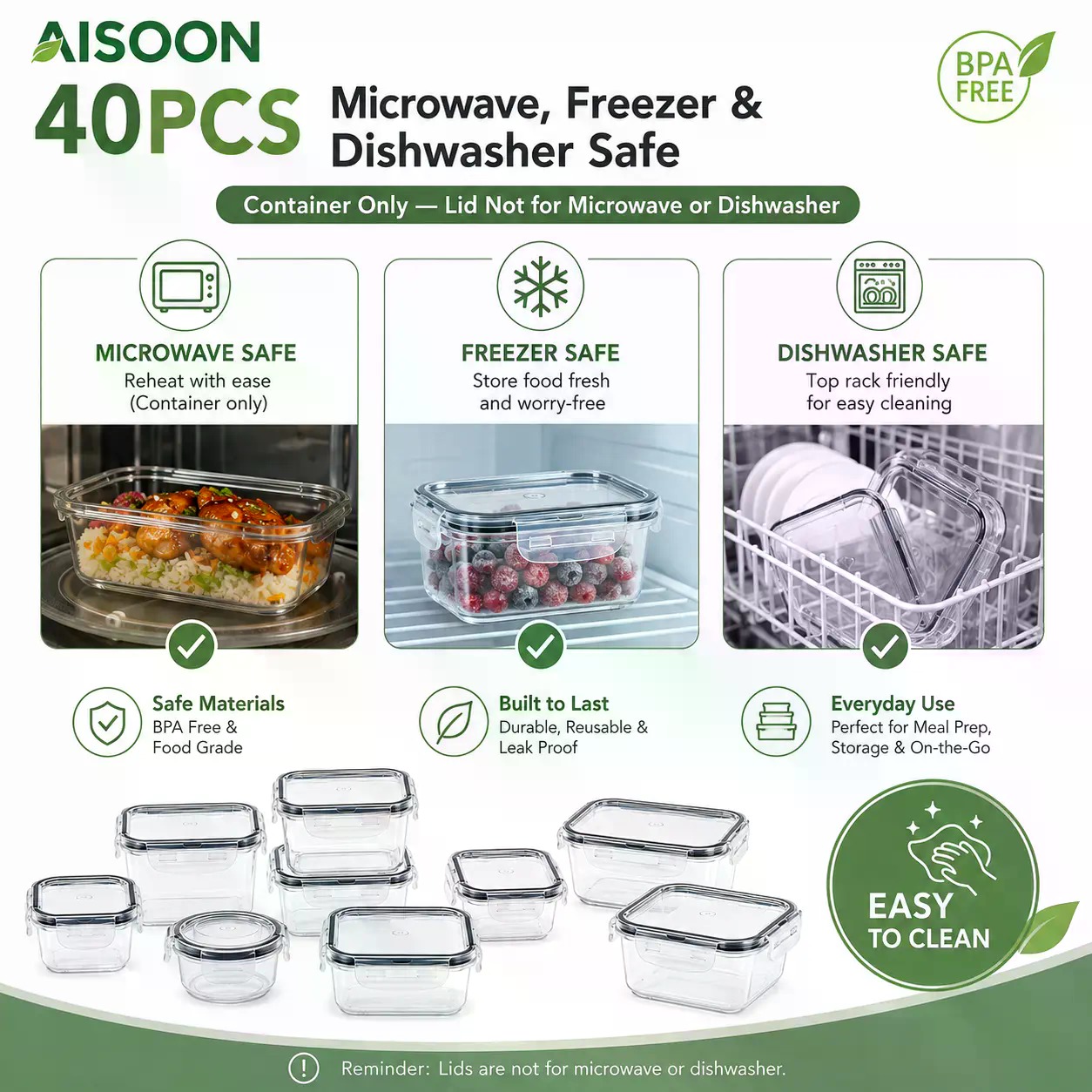 مجموعة من 40 قطعة من حاويات تخ - مراجعة Food Storage Silicone وسعره