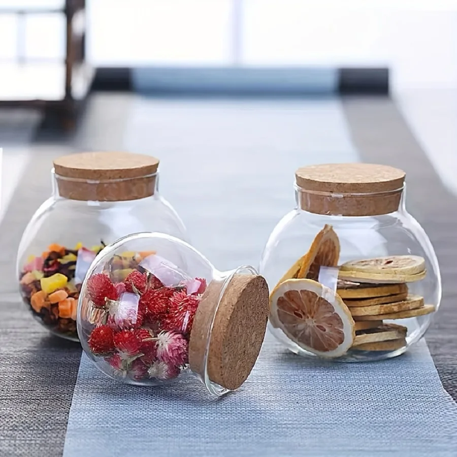 برطمان زجاجي بسدادة من الفلين  - مراجعة Food Storage Glass Round وسعره
