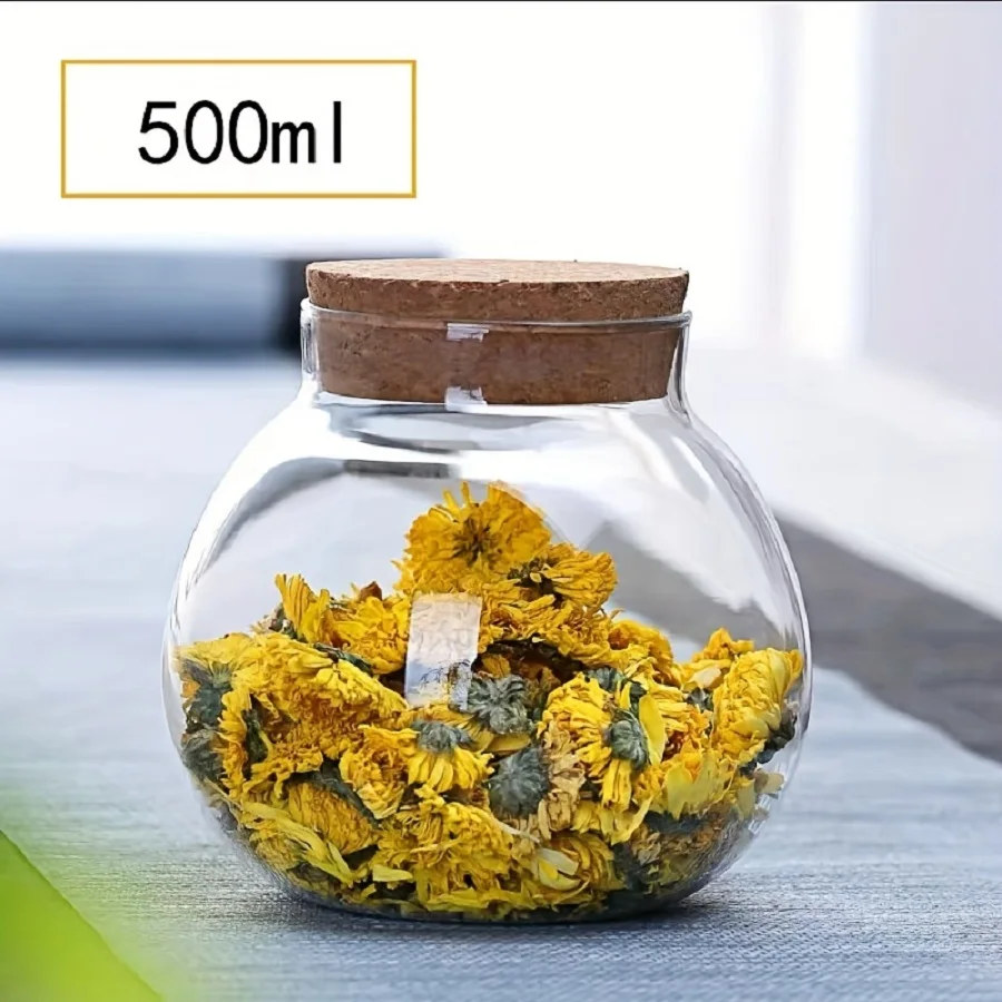 برطمان زجاجي بسدادة من الفلين  - مراجعة Food Storage Glass Round وسعره