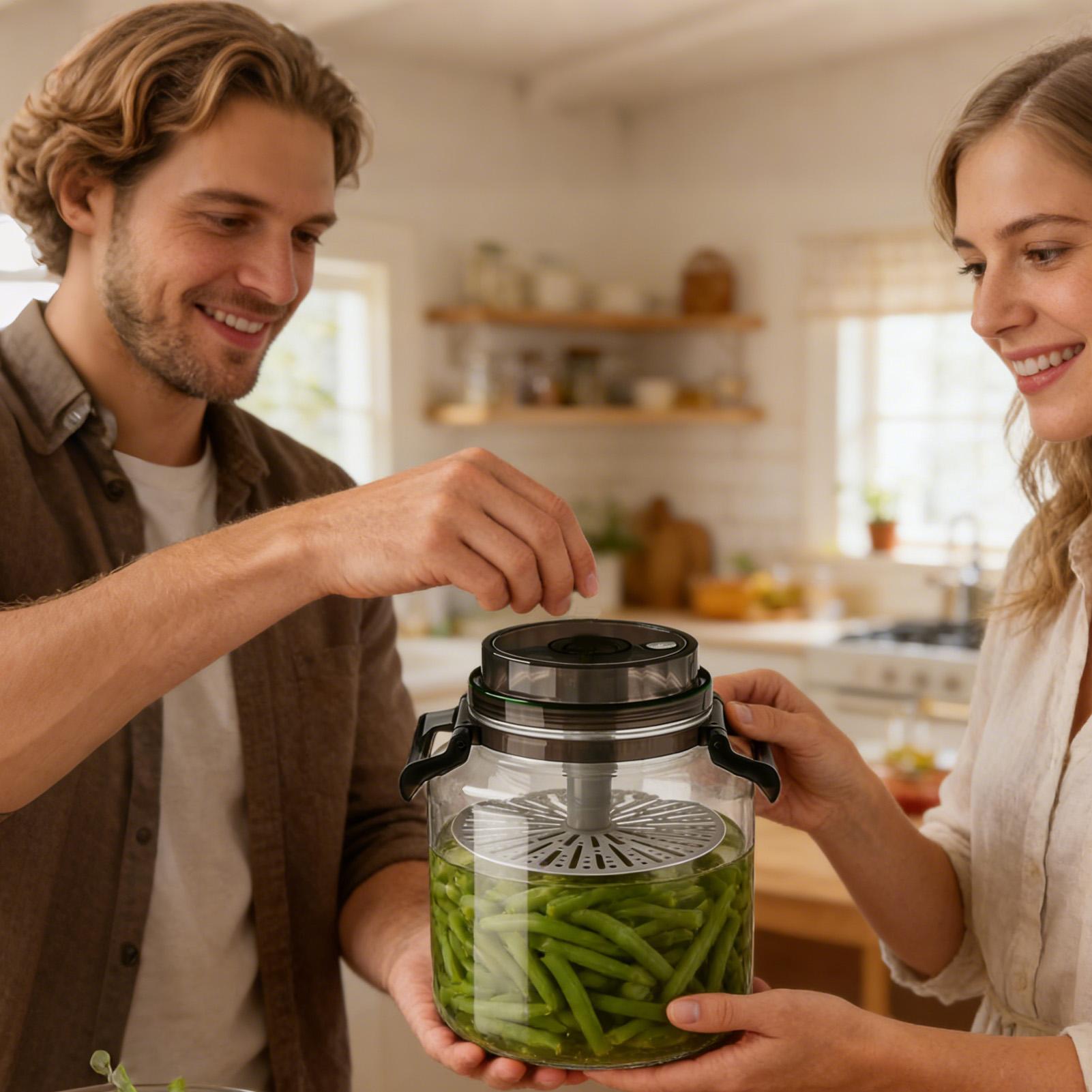 وعاء زجاجي لتخزين المخللات سعة - مراجعة Food Storage Glass Round وسعره