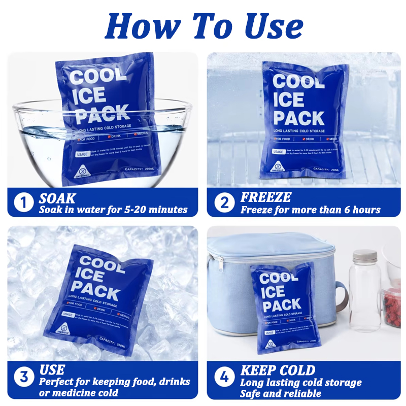 10 قطع من أكياس الثلج القابلة  - مراجعة Food Storage Hiking وسعره
