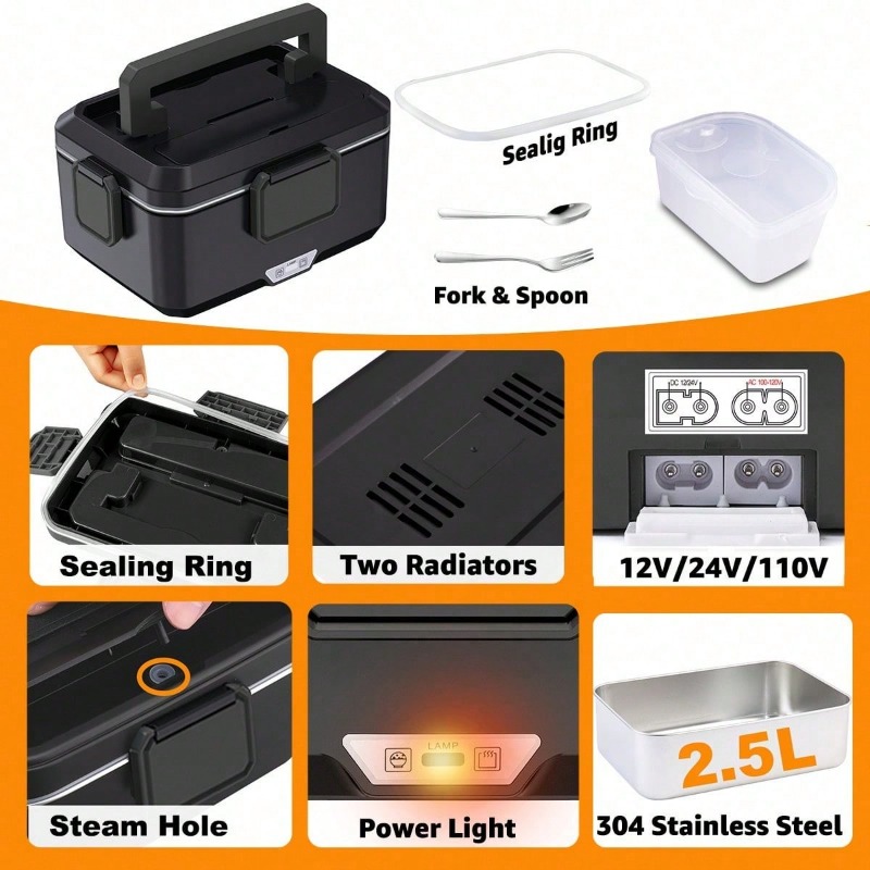 صندوق غداء كهربائي مزدوج الاست - مراجعة Food Storage Warmer وسعره