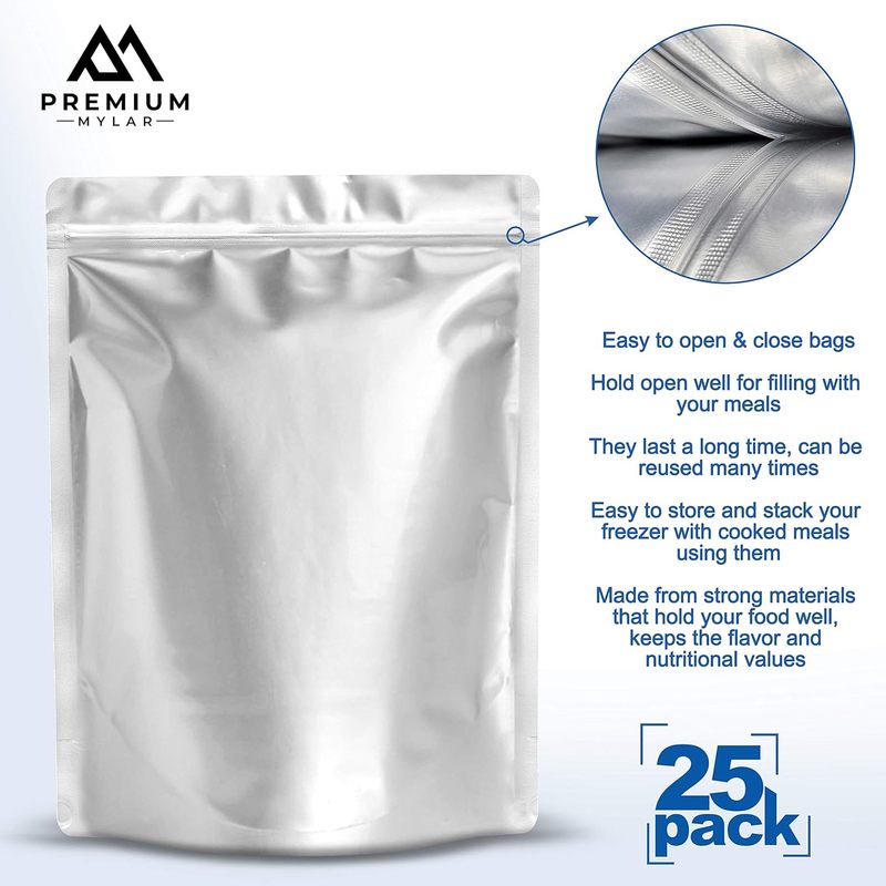 25 كيس مايلار - أكياس مايلار ق - مراجعة Food Storage Vacuum Seal Bags وسعره