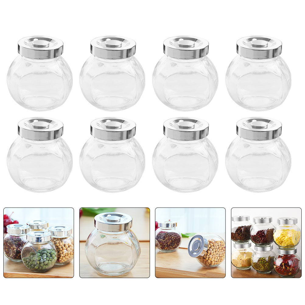 مجموعة من 8 عبوات زجاجية محكمة - مراجعة Food Storage For Pantry وسعره