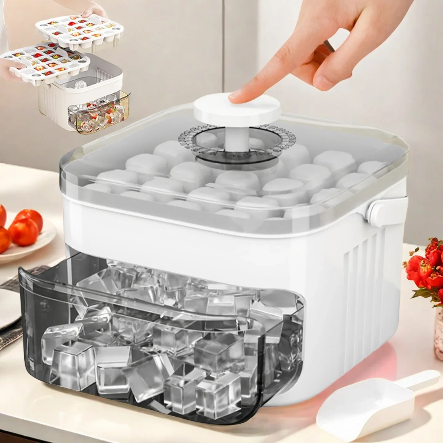 صانع مكعبات الثلج مع غطاء سهل  - مراجعة Food Storage Cabinet وسعره