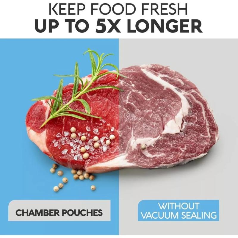 【F】100 قطعة من أكياس حفظ الطعا - مراجعة Food Storage Vacuum Seal Bags وسعره