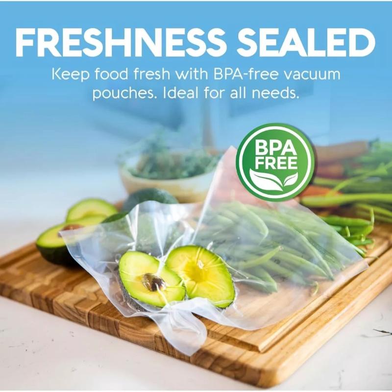 【F】100 قطعة من أكياس حفظ الطعا - مراجعة Food Storage Vacuum Seal Bags وسعره