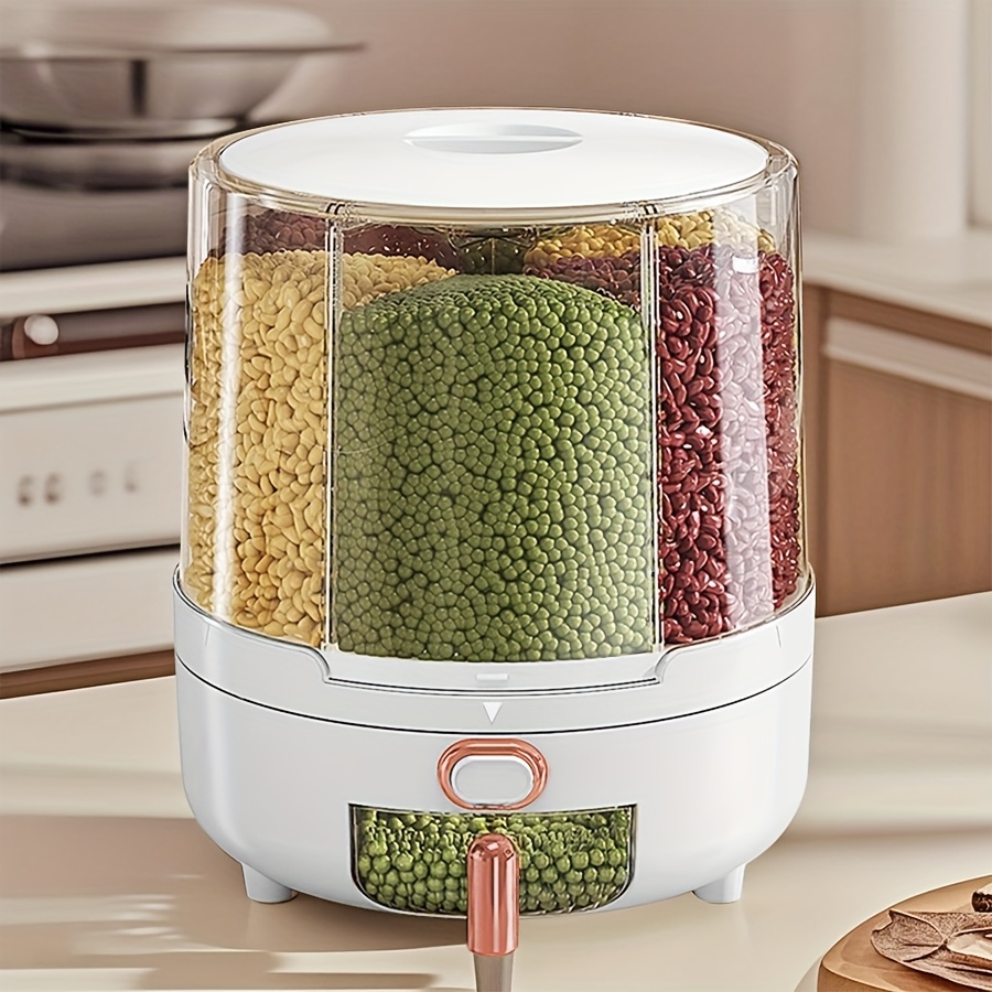 6 أقسام 360 درجة °   حاوية طعا - مراجعة Food Storage For Pantry وسعره
