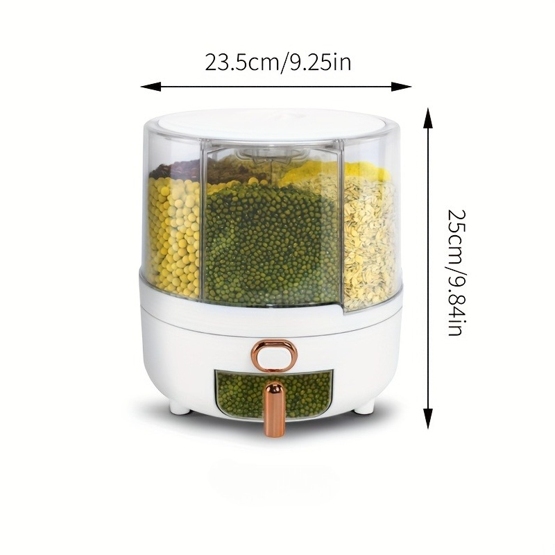 6 أقسام 360 درجة °   حاوية طعا - مراجعة Food Storage For Pantry وسعره